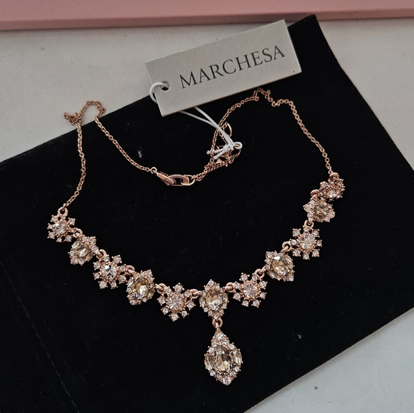 New MARCHESA Rosegold Necklace - Picture 2 of 3